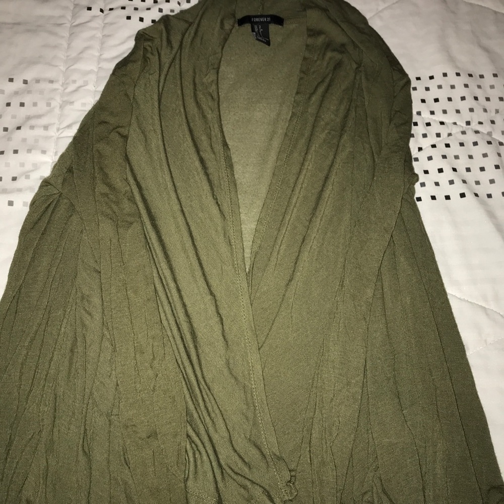 Olive green cardigan from forever 21